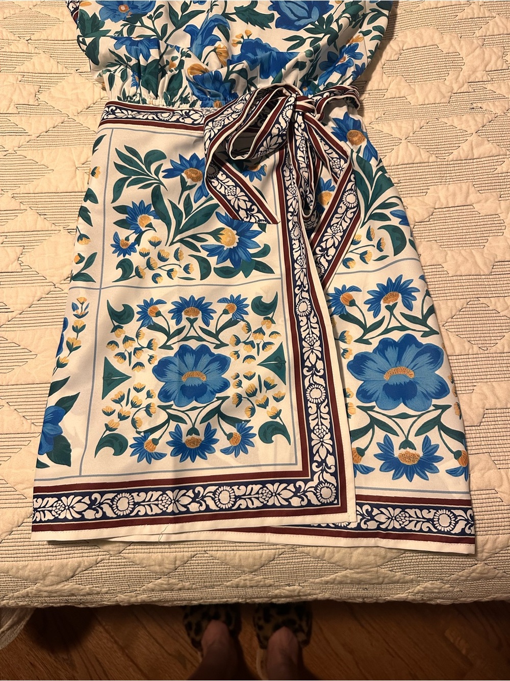 Cupshe White Mini Dress Bahama Honey Floral - Picture 8 of 8